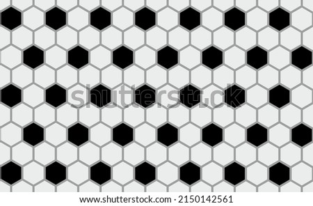 seamless football pattern with hexagons, sports background
