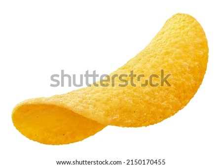 Delicious potato chip, isolated on white background Royalty-Free Stock Photo #2150170455