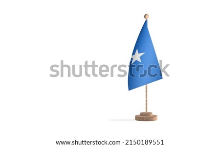 Somalia flagpole with white space background image