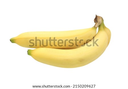 Bunch of ripe bananas isolated on white background  with full depth of field.