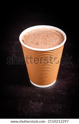 Hot Chocolate Drink in Paper Cup