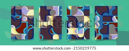 Bauhaus composition artwork made with abstract elements, lines and bold geometric shapes, useful for website background, poster art design, magazine front page, banners, prints cover.
