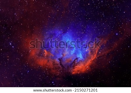 Beautiful bright space nebula. Elements of this image furnished by NASA. High quality photo