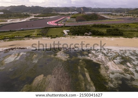 The photo of the beauty of the Mandalika International Circuit, Lombok, Indonesia, was taken at noon on March 5, 2022
