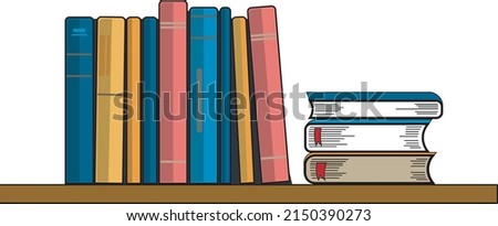 Illustration vector graphic of books, perfect for education, knowledge, etc