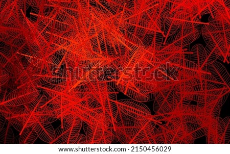Dark Red vector natural artwork with leaves. Modern geometrical abstract illustration with leaves. New template for your brand book.