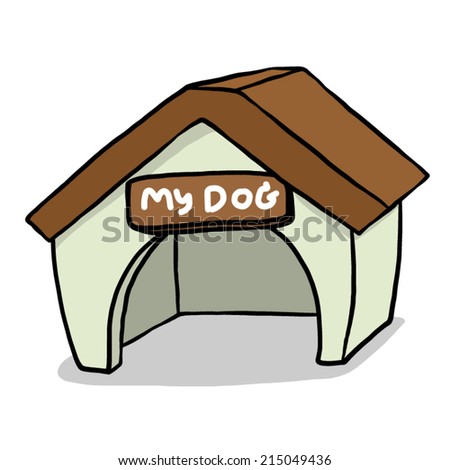 doghouse / cartoon vector and illustration, hand drawn style, isolated on white background.