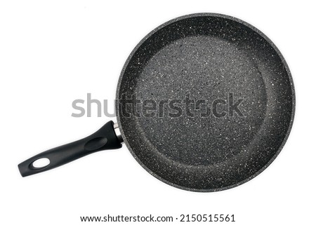 Empty cooking pan isolated over white background