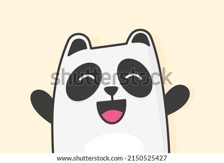 Panda. Flat style design - vector