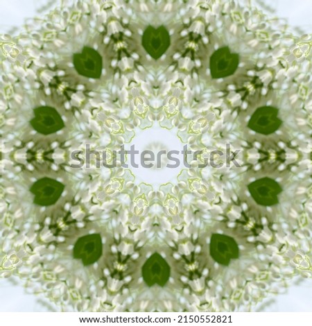 Colourful kaleidoscope art design abstract background with effect polygon circle ornament. Fractal mandala, digital artwork for creative graphic design Royalty-Free Stock Photo #2150552821