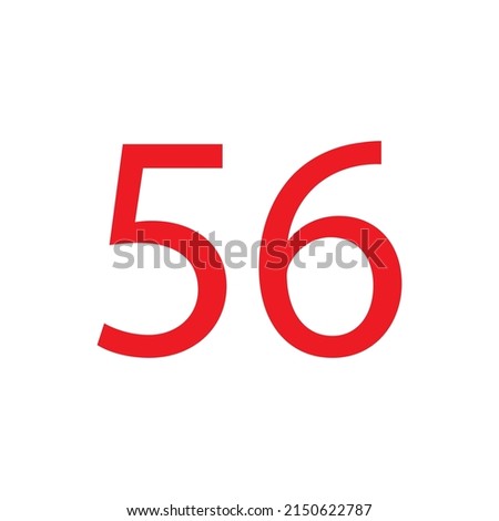 RED COLOUR NUMBER SIMPLE CLIP ART ILLUSTRATION VECTOR