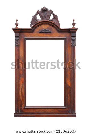 Vintage mirror frame. Picture with clipping path.