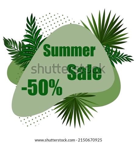 Trendy Summer Sale vector background. Summer Sale vector illustration for banner, poster, invitation, design template.