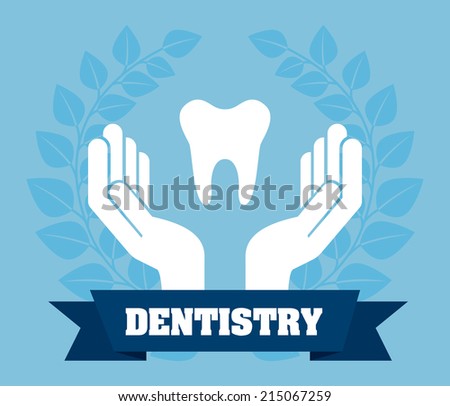 dental design over blue background vector illustration