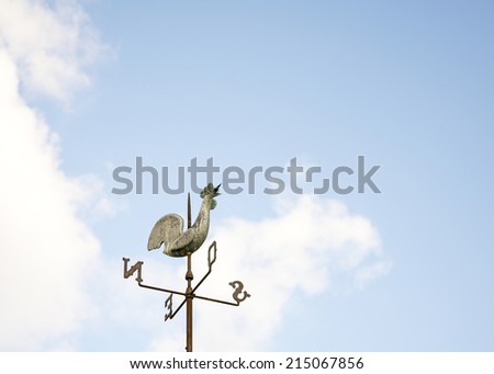 Rooster on the wind vane 