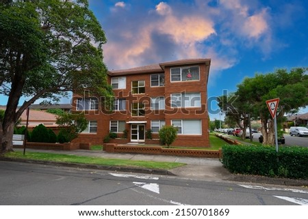 Apartment building in inner Sydney suburb NSW Australia Royalty-Free Stock Photo #2150701869
