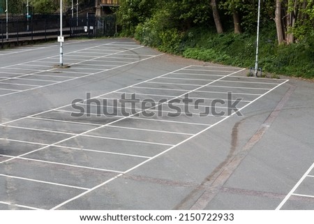 Empty station car park with nobody or any cars on view
