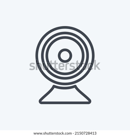 Icon Video Communication. suitable for IT Services symbol. line style. simple design editable. design template vector. simple symbol illustration