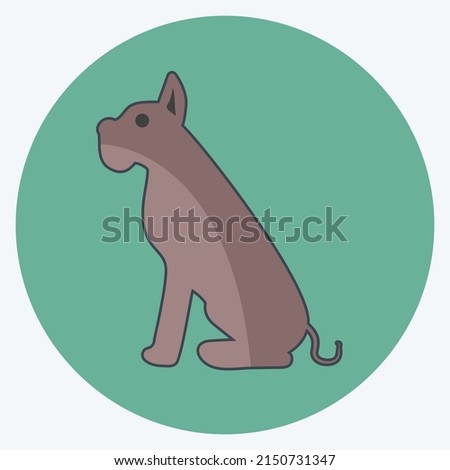 Icon Dog. suitable for animal symbol. flat style. simple design editable. design template vector. simple symbol illustration