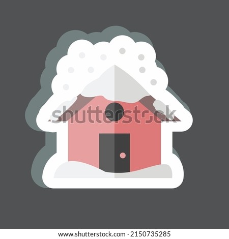 Sticker Heavy Snows. suitable for disasters symbol. color mate style. simple design editable. design template vector. simple symbol illustration