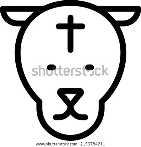 easter vector thin line icon