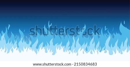 Cartoon blue gas burner flame icon or symbol. Blue fire ball pictogram or logo. Vector line pattern. Fire flame light, burning flames. flamme icon. Burns sign. Inferno fire. M3 info. climate crisis