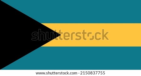 National flag of the Bahamas - Vector Eps10