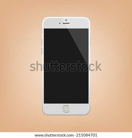 White Business Phone Illustration Similar To iPhone