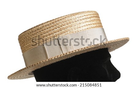 Straw Boater Hat   Royalty-Free Stock Photo #215084851