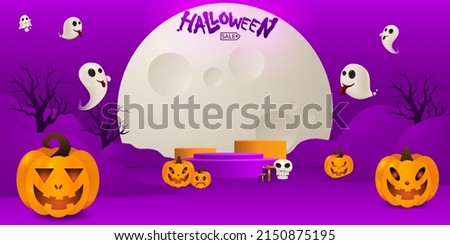 Halloween background For a party 
 and sale on Halloween night.Happy Halloween banner.