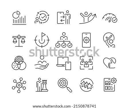 User Experience Icons - Vector Line. Editable Stroke.  Royalty-Free Stock Photo #2150878741