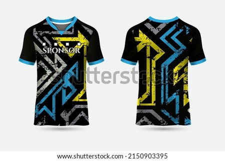 tshirt jersey design background for sports outdoor front and back view