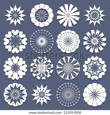 Design Abstract Spiral Patterns Template Set vector ilustration