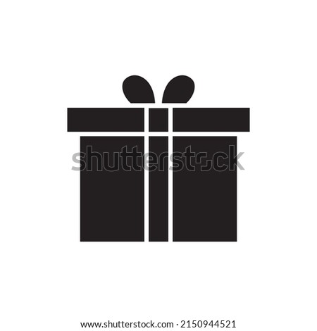 Gift box icon vector. suitable for gift symbol, surprise, affection. solid icon style. simple design editable. Design simple illustration