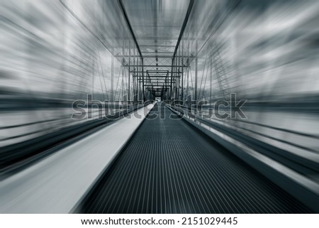Old Iron bridge with motion blur in Black and White
