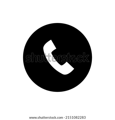 Telephone icon in flat style isolated on white background. Phone symbol. Vector illustration.