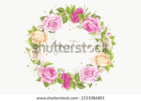 beautiful soft floral invitation wreath 