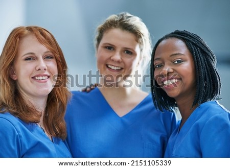 Three times the surgical skill. Portrait of a team of confident young surgeons working in a hospital.