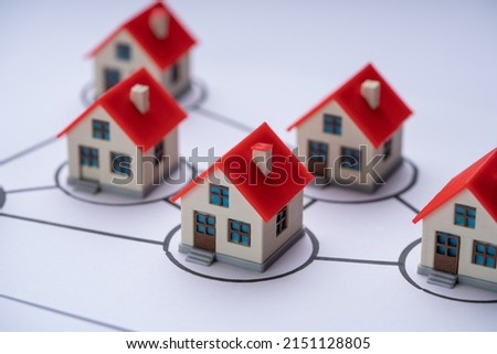 Homeowner Association. Connected Homeowner Houses. HOA Community Royalty-Free Stock Photo #2151128805