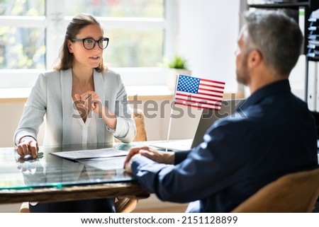 US Immigration Application And Consular Visa Interview Royalty-Free Stock Photo #2151128899