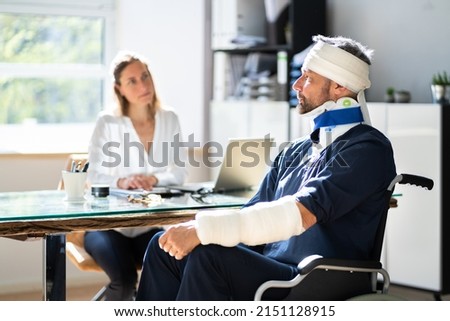 Compensation Money And Litigation. Employment Health Coverage Royalty-Free Stock Photo #2151128915