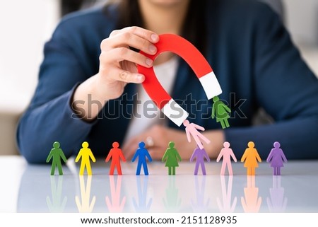 Attract Leads And Customers. Capture Business Candidate With Magnet Royalty-Free Stock Photo #2151128935