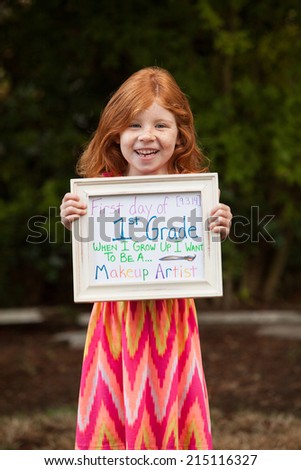 First day of school Royalty-Free Stock Photo #215116327