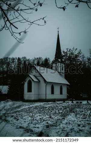 Church Wooden Winter Snow Forest