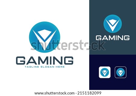 V Letter Gaming Modern Abstract Logo Design Vector Template. 
Game Development Company Creative Logo Design. 