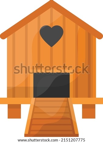 Countryside Hen Home Concept, Wooden Pet house or livery yard vector color icon design, Poultry farming symbol, Meat or Eggs Production Sign, Protein and farmyard equipment stock illustration Royalty-Free Stock Photo #2151207775