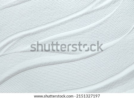 Zen pattern in white sand Royalty-Free Stock Photo #2151327197