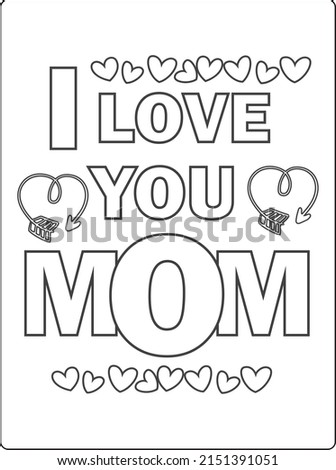 Mothers day coloring pages for children with cute mom son holiday black and white activity worksheet