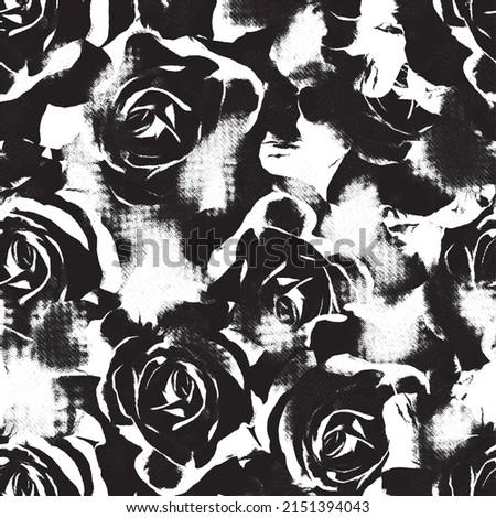Ink Flower Black and white roses Black and white flowers Abstract rose Rose background