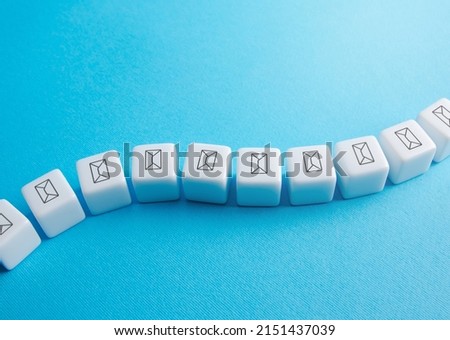 Chain of letters. Correspondence and related messages. Communication, e-mail newsletter. Protection of information. Public relations. Security and confidentiality of correspondence. Royalty-Free Stock Photo #2151437039